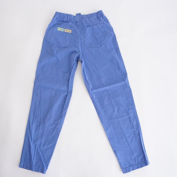 Vintage Mexx Girl Pants Periwinkle Blue 90s Y2K Elastic High Waist 16 - Picture 11 of 13